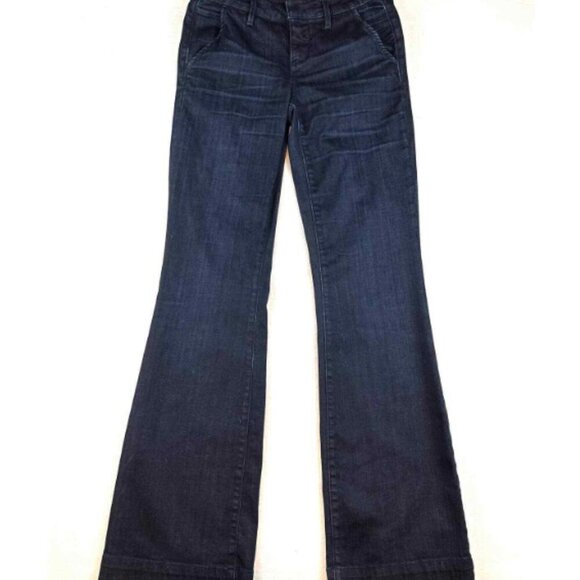 Anthropologie Dark Wash Wide Ankle Trouser Jeans